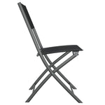 ZNTS 3 Piece Garden Dining Set Black Steel 3203727