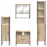 Bathroom Furniture Set 4 pcs Sonoma Oak Engineered Wood 3399398