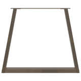 Dining Table Legs V-Shape 3 pcs Natural Steel 70x cm Steel 4012587