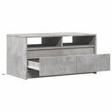 Coffee Table with LED Lights Concrete Grey Engineered Wood 851994