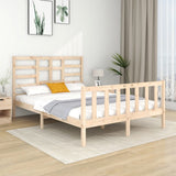Bed Frame without Mattress Solid Wood 140x190 cm 3105905