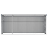 Wall-mounted Garden Shed Grey 118x382x178 cm Galvanised Steel 316230