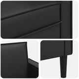 XXL Armchair Black Faux Leather 42043536