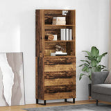 Highboard with Drawer 2 pcs Old Wood Engineered Wood 3415673