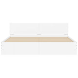 Bed Frame without Mattress White 200x200 cm 3207455