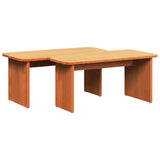 Coffee Table 2 pcs Wax Brown Solid pine wood 873525