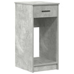 ZNTS Computer Tower Stand with Drawer Concrete Grey 35x45x77 cm 858743