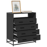 Drawer Cabinet Black 70x41x83.5 cm Engineered Wood 849089