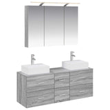 Bathroom Furniture Set 4 pcs Grey Sonoma 3406820