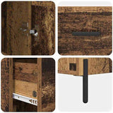 Highboard Old Wood 34.5 x 34 x 180 cm Engineered Wood 3415758