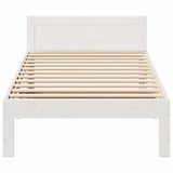 Bed Frame without Mattress White 90x200 cm Solid Wood Pine 859233