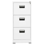 ZNTS Filing Cabinet White 46x62x102.5 cm Steel 336274