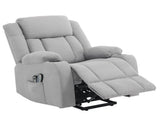 1pcs grey fabric electric elderly chair with 8-point massage belt heating 120kg indoor functional 17791799