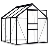 Greenhouse with Base Frame Anthracite Aluminium 3.61 m 48215