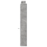Headboard Cabinet with LED Concrete Grey 220x16.5x103.5 cm 839276