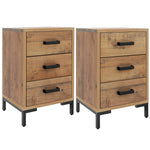Bedside Cabinets 2 pcs 40x30x55 cm Solid Wood Pine 3120340