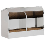 Rabbit Feeder Silver 64.5 x 25.5 x 45.5 cm Galvanised Steel 874596