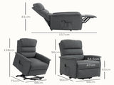 Electric Riser Recline Armchair, with Footrest - Dark Grey T3398P342377