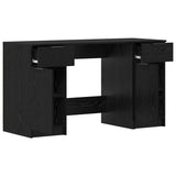 Desk with Drawer Black Oak 133 x 50 x 75 cm Engineered Wood 3332512