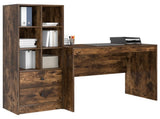Desk with Drawer 2 pcs Smoked Oak 3337373