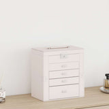 Jewellery Box 5-Layer with Mirror Lockable White 4103562