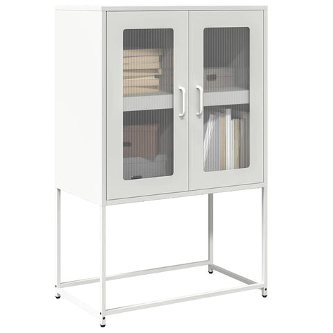 ZNTS Highboard White 68x39x107 cm Steel 853379