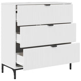 Sideboard High Gloss White 79.5 x 33 x 82 cm Engineered Wood 883438