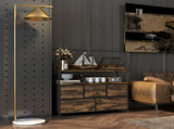 Rustic Chest of Five Fabric Drawers - Rustic Brown T3398P330512