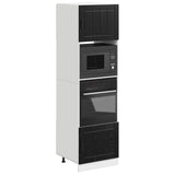 Oven Cabinet PORTO Black Oak 60 x 57 x 207 cm Engineered Wood 3417316