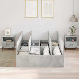 Storage Bed Frame Concrete Grey 120 x 200 cm Engineered Wood 3335368