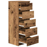 Sideboard with Drawers Old Wood 37.5x35x99 cm Engineered Wood 861767