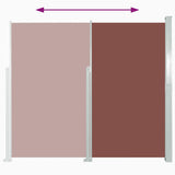 Patio Retractable Side Awning 170x300 cm Brown 48369