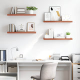 Wall Shelf 4 pcs Red 90 x 23.5 x 4 cm Engineered Wood 42019934