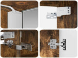 Bathroom Cabinet Set 5 pcs Smoked Oak Engineered Wood 3406451