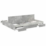 Storage Bed Frame Concrete grey 180 x 200 cm Engineered wood 3335272