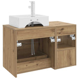 Bathroom Furniture Set 2 pcs Artisan Oak Engineered Wood 3403895