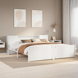 Bookcase Bed without Mattress White 200x200cm Solid Wood Pine 3322446