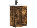 Bathroom Vanity with Sink Smoked Oak 42 x 40 x 84.5 cm 890029