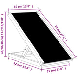 Dog Ramp Grey 70x35 cm Solid Wood Fir 172418
