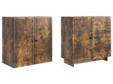 Cabinet Set 2 pcs Smoked Oak 66 x 34.5 x 90 cm Engineered Wood 3416363