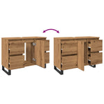 ZNTS Bathroom Sink Cabinet Artisan Oak 80x33x60 cm Engineered Wood 857239