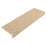 Stair Mats 15 pcs 65x21x4 cm Light Beige Rectangular Edge 326909