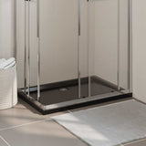 Rectangular ABS Shower Base Tray Black 70x100 cm 148915