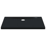 Shower Base Tray with Dots 100 x 70 x 4 cm ABS Black 42033514