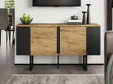 180*40*55cm cabinet, board, console with 2 cabinets and open storage areas on both sides, N605P417174N