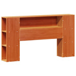Bookcase Bed without Mattress Wax Brown 150x200 cm King Size Solid Wood Pine 3322947