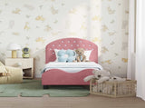 Toddler Bed Frame with Headboard Pink 70 x 140 cm Velvet 42011102