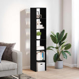 Bookcases 2 pcs Stackable Black Oak 30x30x80 cm Engineered Wood 858806