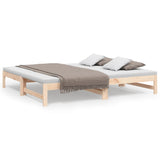 Pull-out Day Bed without Mattress 2x cm Solid Wood Pine 823414