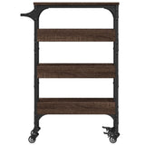 Kitchen Trolley Brown Oak 53x20x76 cm Engineered Wood 842355
